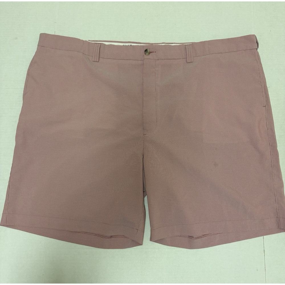 Oak Hill pink striped golf shorts big&tall, men's 52